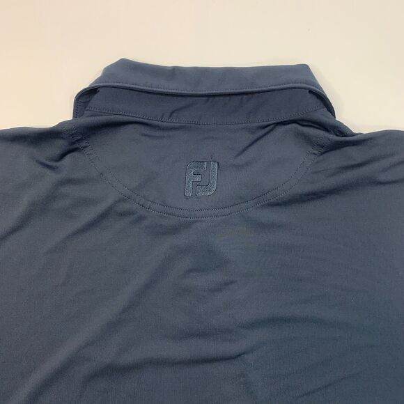FootJoy Polo Shirt Mens M Medium Navy Blue ProDry Lisle Stretch Sweat Wicking - Picture 9 of 11